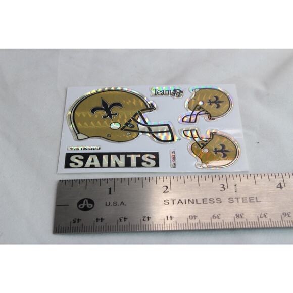 1993 New Orleans Saints Holographic Prism Vending Machine Team NFL Stickers - Picture 2 of 4
